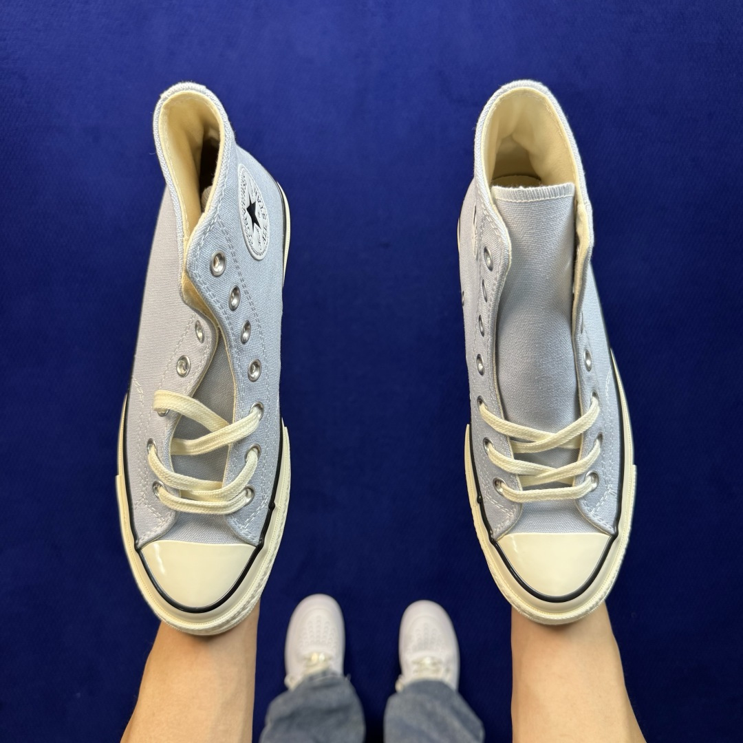 虎扑版‼️ 匡威 奶油蓝高帮 A06519C Converse 匡威 Chuck 70 1970S 帆布休闲板鞋 行业一