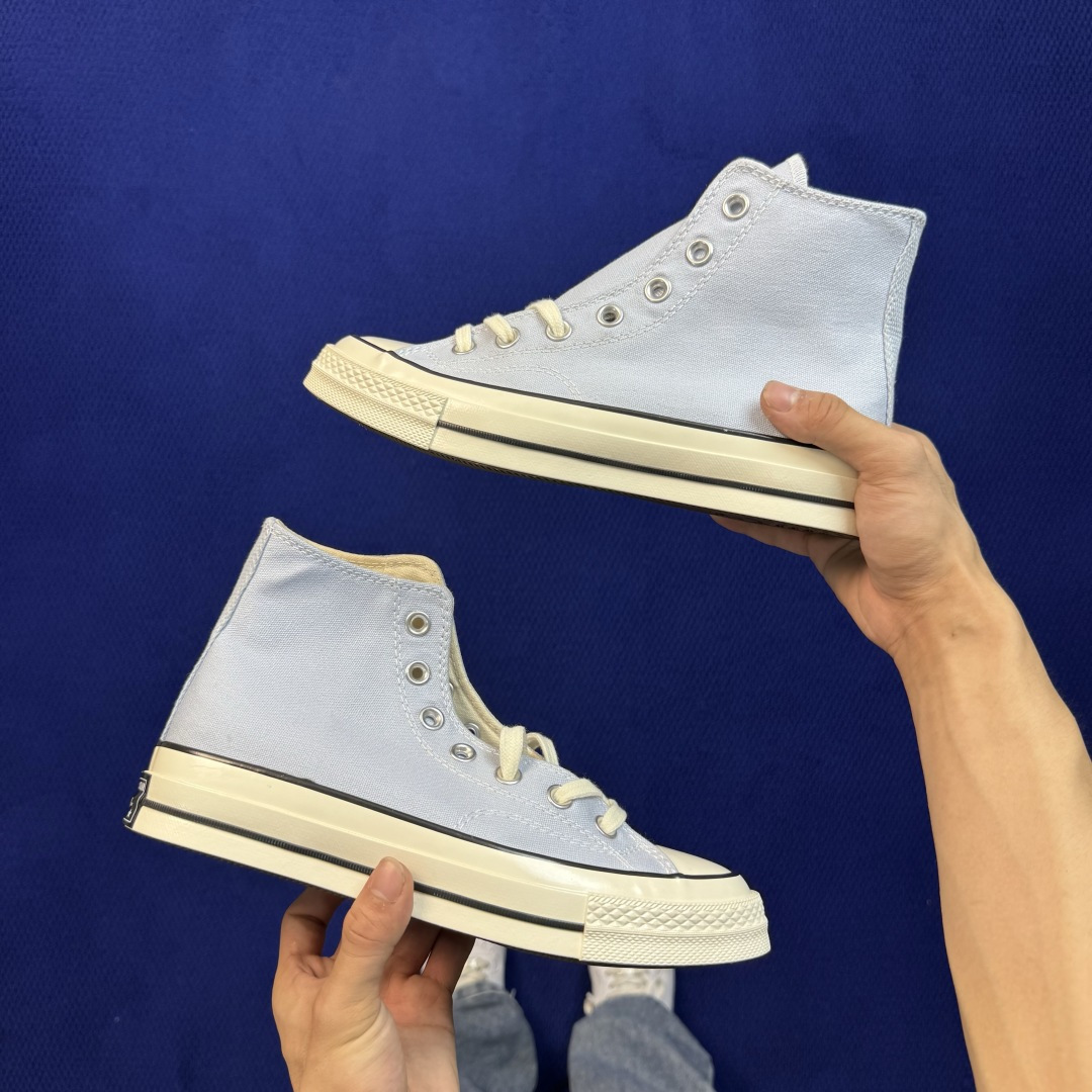 虎扑版‼️ 匡威 奶油蓝高帮 A06519C Converse 匡威 Chuck 70 1970S 帆布休闲板鞋 行业一