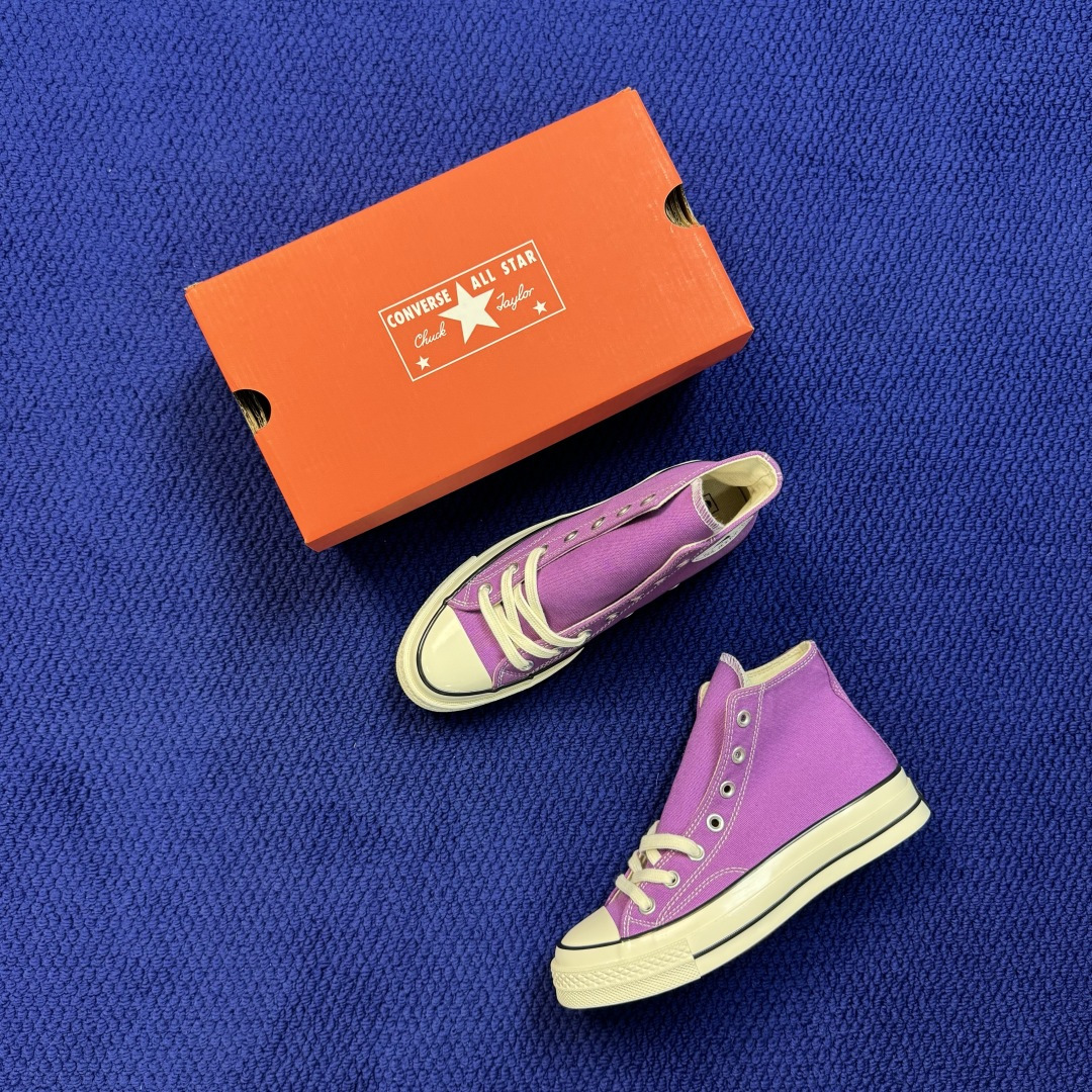 虎扑版‼️ 匡威 葡萄紫高帮 A13330C Converse 匡威 Chuck 70 1970S 帆布休闲板鞋 行业一