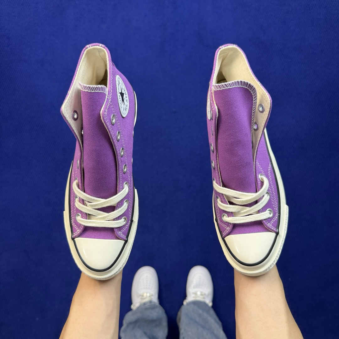 虎扑版‼️ 匡威 葡萄紫高帮 A13330C Converse 匡威 Chuck 70 1970S 帆布休闲板鞋 行业一