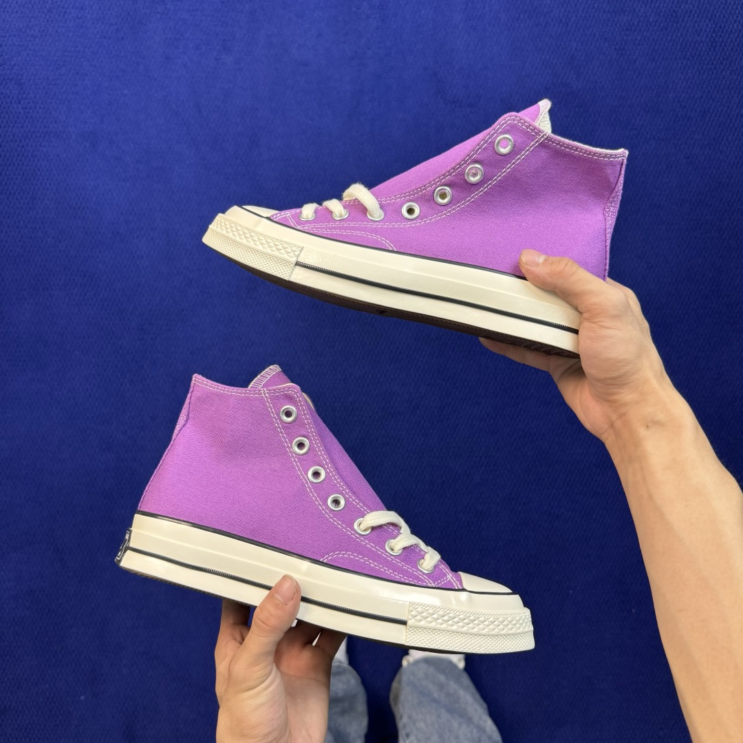 虎扑版‼️ 匡威 葡萄紫高帮 A13330C Converse 匡威 Chuck 70 1970S 帆布休闲板鞋 行业一