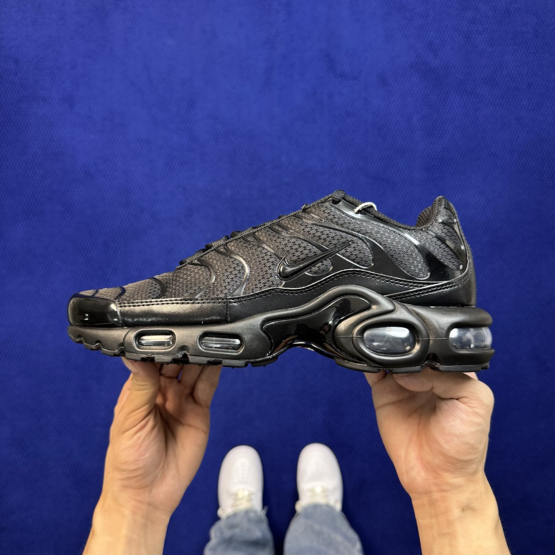 外贸私域爆款！Nike Air Max Plus 低帮气垫跑鞋 大厂纯原高品！maxplus 第1色:黑武士 货号：-0