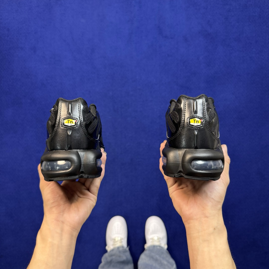 外贸私域爆款！Nike Air Max Plus 低帮气垫跑鞋 大厂纯原高品！maxplus 第1色:黑武士 货号：-0