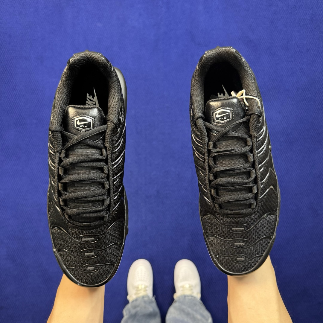 外贸私域爆款！Nike Air Max Plus 低帮气垫跑鞋 大厂纯原高品！maxplus 第1色:黑武士 货号：-0