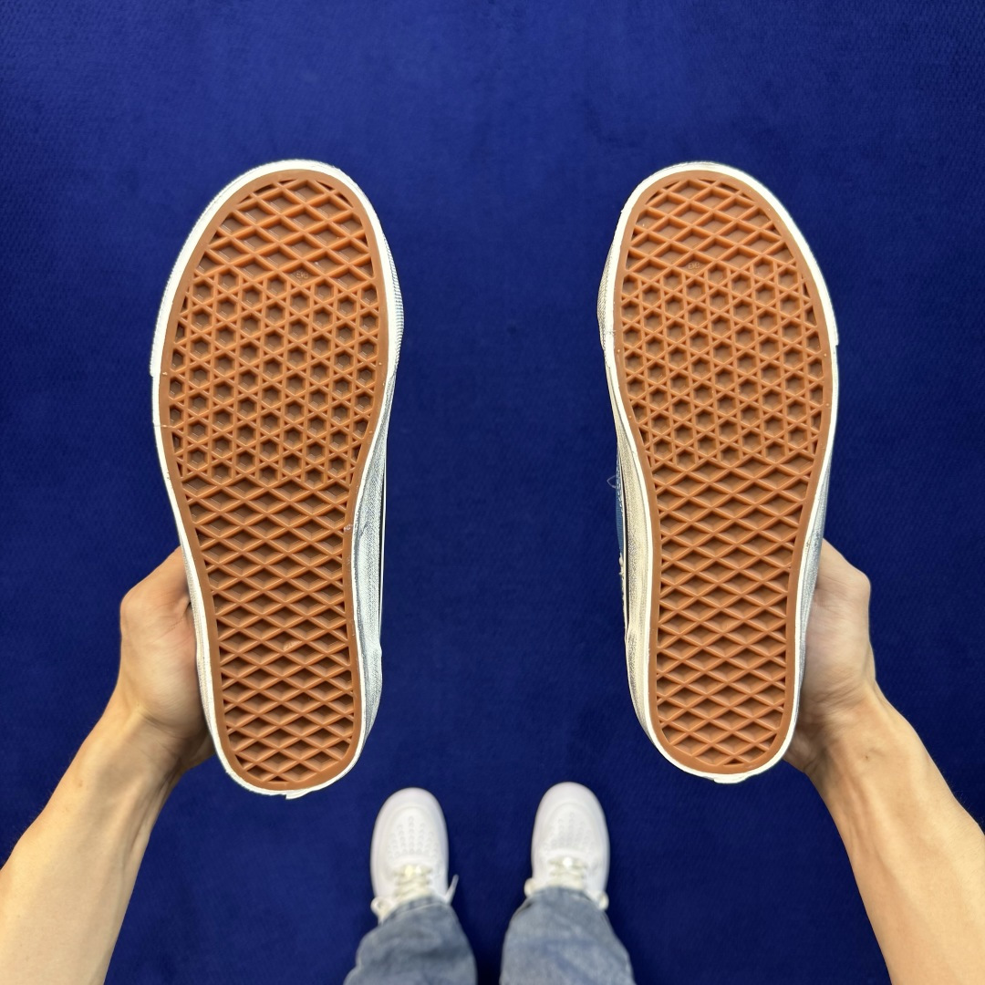 虎扑版！Vans Old Skool 低帮 蓝色珍珠碎钻铆钉限定！ 纯原级别外贸订单！万斯经典 硫化帆布板鞋 正品海鸥线