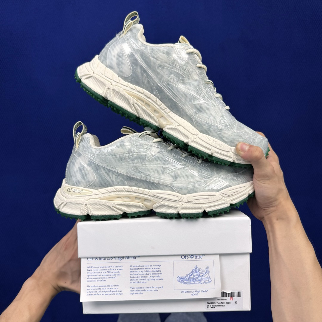 OW解构休闲跑鞋/复古老爹鞋 第67色：透明TPU OFF-WHITE Be Right Back 工艺很复杂！ 尺码：