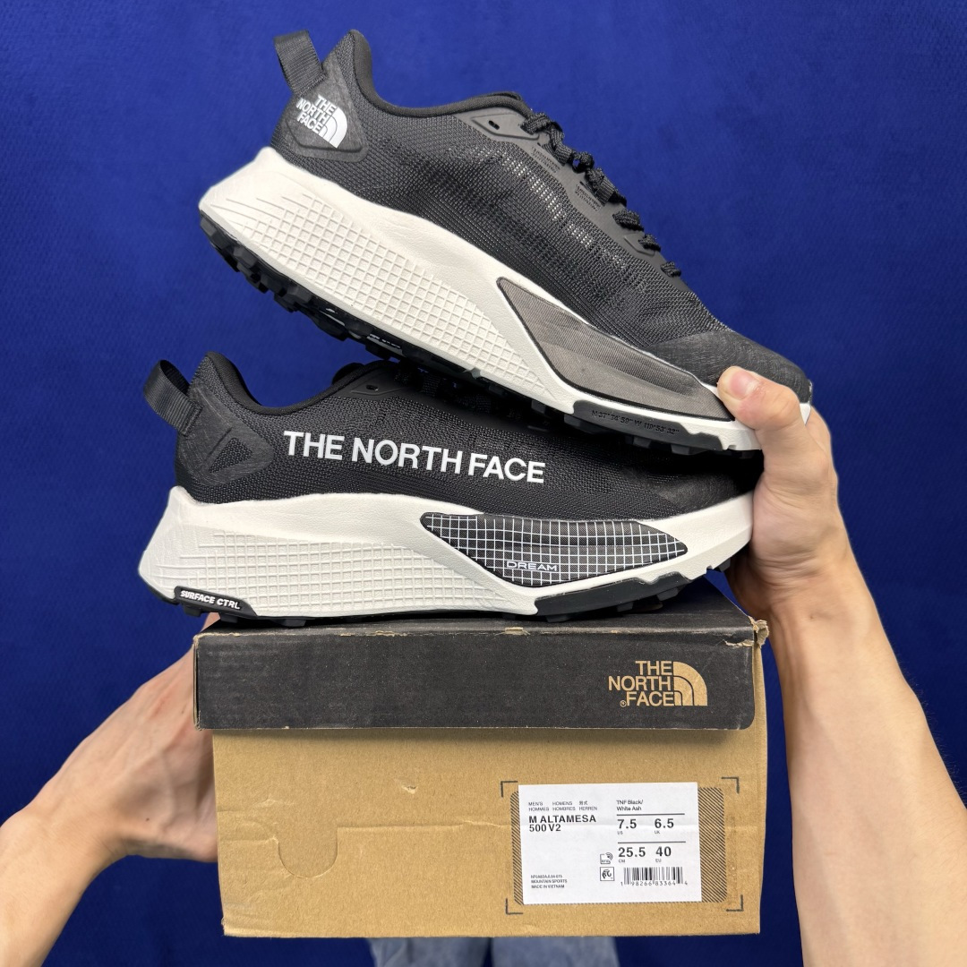 北面越野跑鞋 THE NORTH FACE Altamesa 500 V2 网纱面 第1色：黑白 尺码：36-45