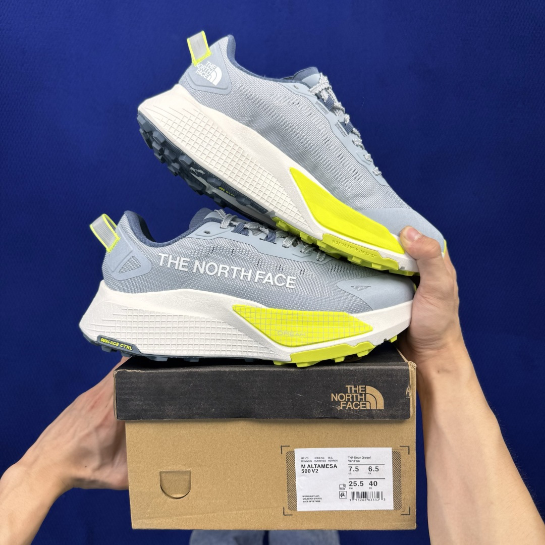 北面越野跑鞋 THE NORTH FACE Altamesa 500 V2 网纱面 第2色：灰绿 尺码：36-45