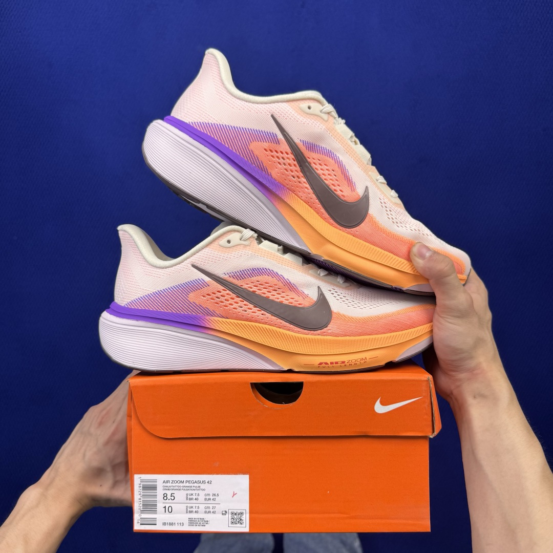 马拉松登月系列 YZ纯原1:1品质! Nike Air Zoom Pegasus 42代黑白 超高清洁度! 第3色:粉橙 马拉松登月系列 YZ纯原1:1品质! Nike Air Zoom Pegasus 42代黑白 超高清洁度! 第3色:粉橙