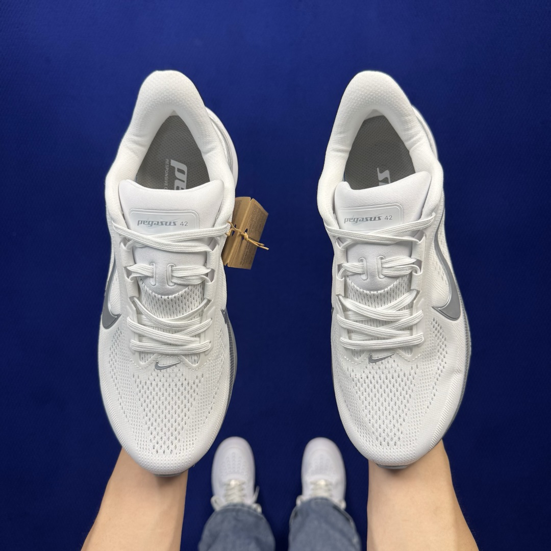 马拉松登月系列 YZ纯原1:1品质！ Nike Air Zoom Pegasus 42代黑白 超高清洁度！ 第4色:灰白