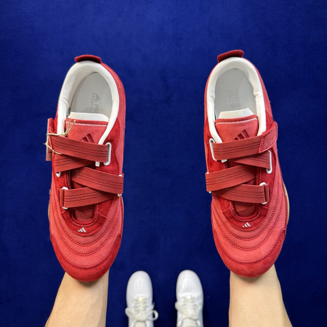 阿迪薄底魔术贴休闲鞋 女款 adidas FOS URBAN REVERIE 第6色: 红色 货号：KJ0988 尺码：