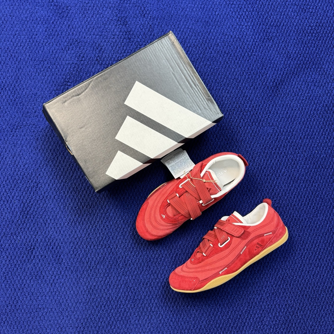 阿迪薄底魔术贴休闲鞋 女款 adidas FOS URBAN REVERIE 第6色: 红色 货号：KJ0988 尺码：