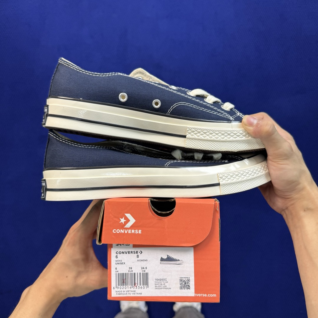 虎扑版‼️ 匡威 藏蓝低帮 C Converse 匡威 Chuck 70 1970S 帆布休闲板鞋 行业一线头部硫化大 虎扑版‼️ 匡威 藏蓝低帮 C Converse 匡威 Chuck 70 1970S 帆布休闲板鞋 行业一线头部硫化大