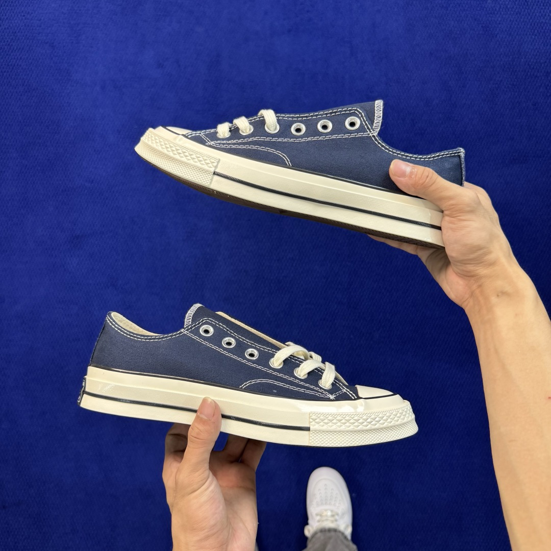 虎扑版‼️ 匡威 藏蓝低帮 C Converse 匡威 Chuck 70 1970S 帆布休闲板鞋 行业一线头部硫化大 虎扑版‼️ 匡威 藏蓝低帮 C Converse 匡威 Chuck 70 1970S 帆布休闲板鞋 行业一线头部硫化大