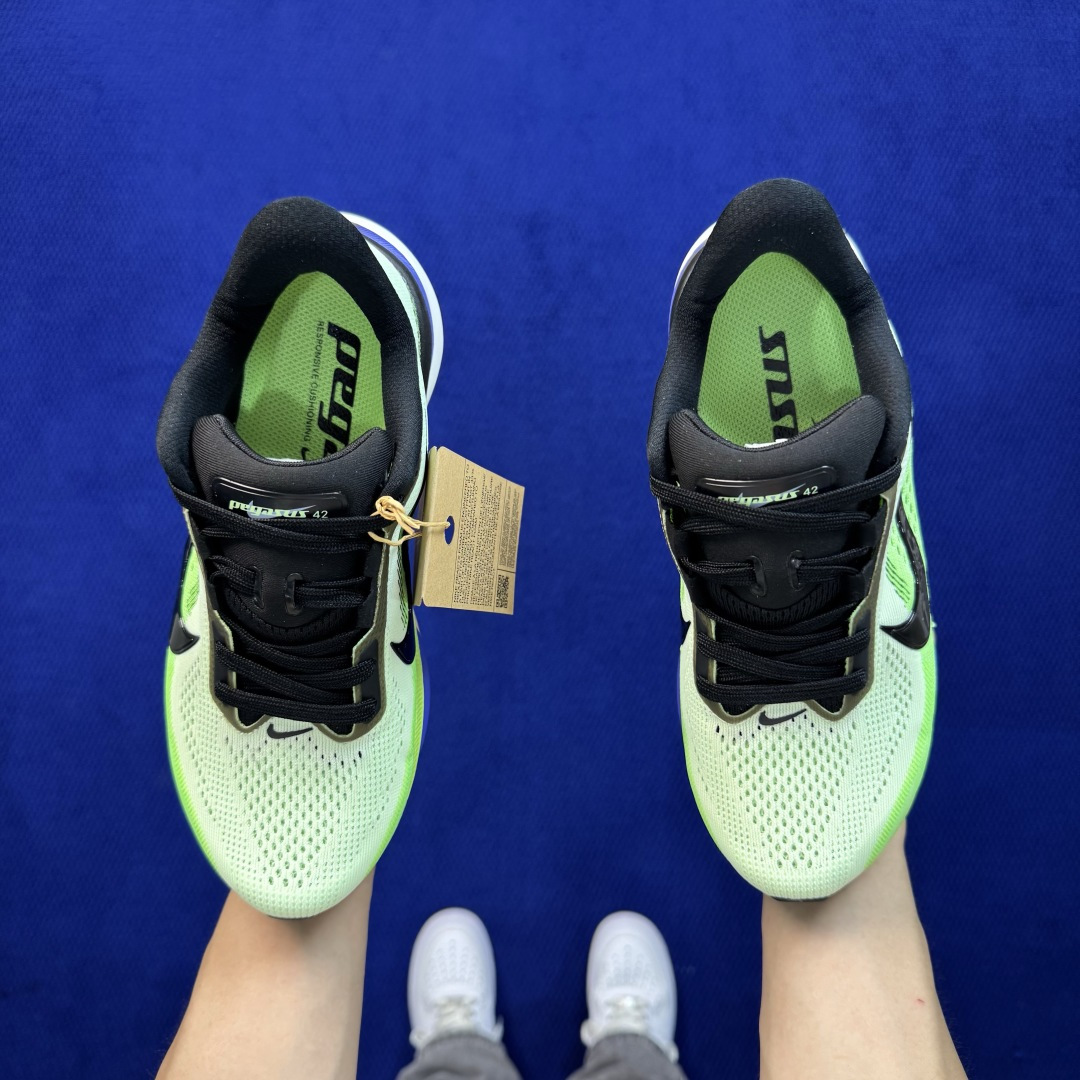 马拉松登月系列 YZ纯原1:1品质！ Nike Air Zoom Pegasus 42代黑白 超高清洁度！ 第5色:绿色