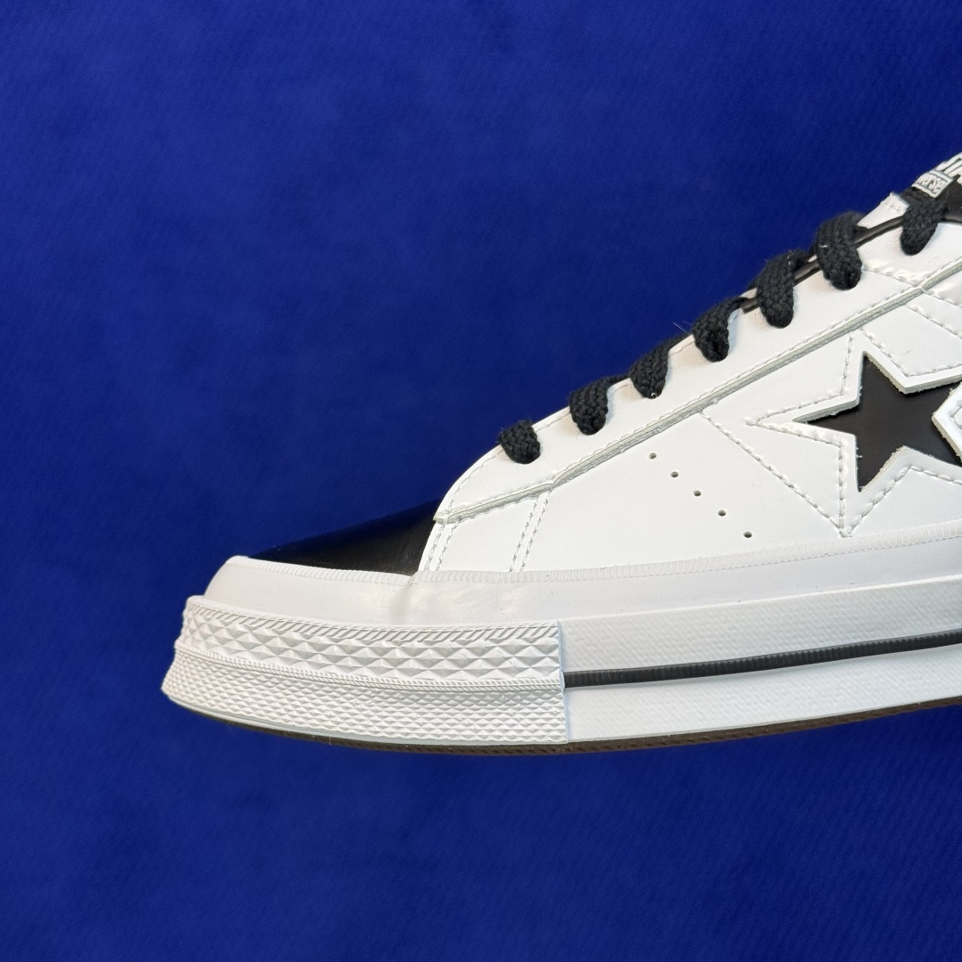 虎扑版‼️ 匡威OneStar星星鞋 光面皮白黑 Converse One Star Ox 帆布休闲板鞋 C 行业一线头