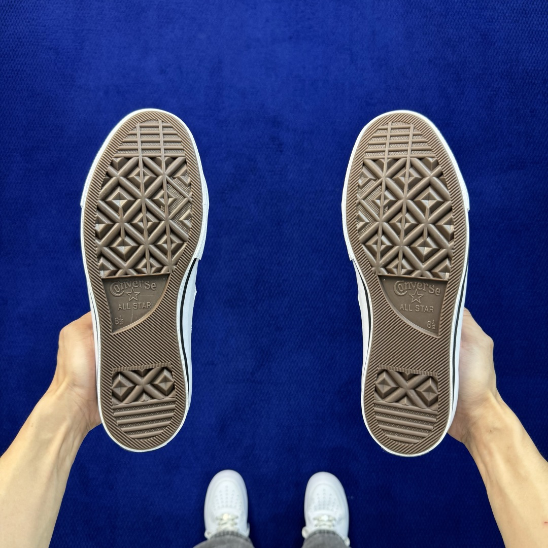 虎扑版‼️ 匡威OneStar星星鞋 光面皮白黑 Converse One Star Ox 帆布休闲板鞋 C 行业一线头