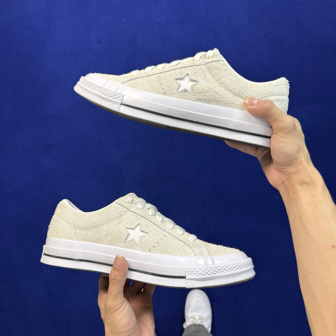 虎扑版‼️ 匡威OneStar星星鞋 翻毛皮白色 Converse One Star Ox 帆布休闲板鞋 C 行业一线头 虎扑版‼️ 匡威OneStar星星鞋 翻毛皮白色 Converse One Star Ox 帆布休闲板鞋 C 行业一线头