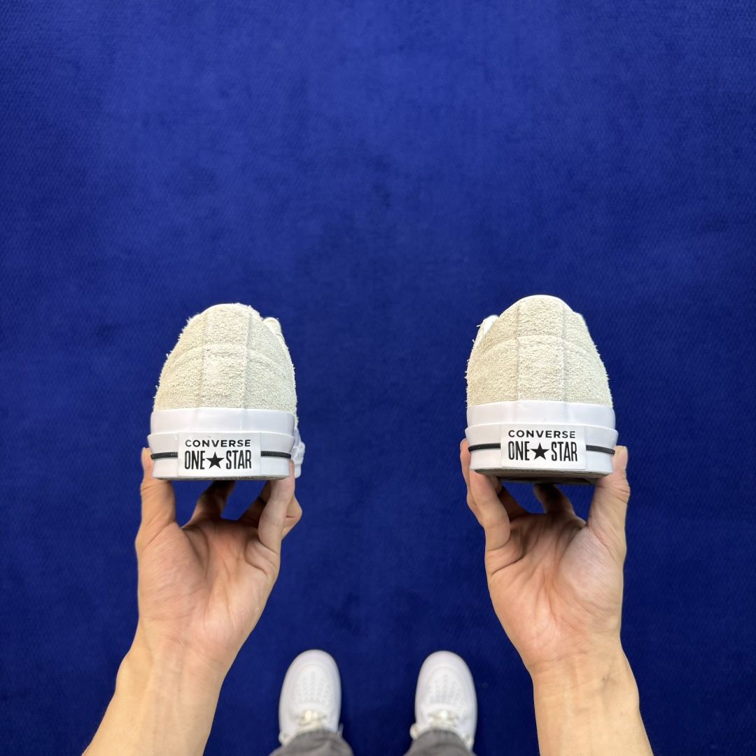 虎扑版‼️ 匡威OneStar星星鞋 翻毛皮白色 Converse One Star Ox 帆布休闲板鞋 C 行业一线头 虎扑版‼️ 匡威OneStar星星鞋 翻毛皮白色 Converse One Star Ox 帆布休闲板鞋 C 行业一线头