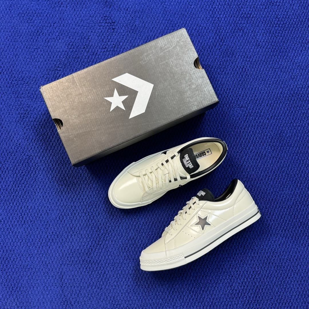 虎扑版‼️ 匡威OneStar星星鞋 光面皮白色 Converse One Star Ox 帆布休闲板鞋 C 行业一线头 虎扑版‼️ 匡威OneStar星星鞋 光面皮白色 Converse One Star Ox 帆布休闲板鞋 C 行业一线头