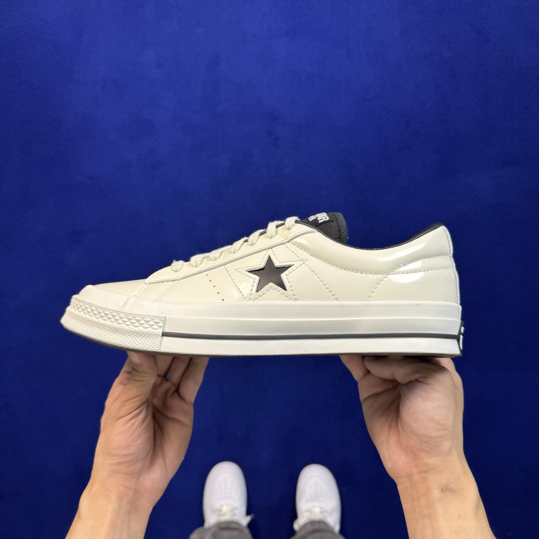 虎扑版‼️ 匡威OneStar星星鞋 光面皮白色 Converse One Star Ox 帆布休闲板鞋 C 行业一线头