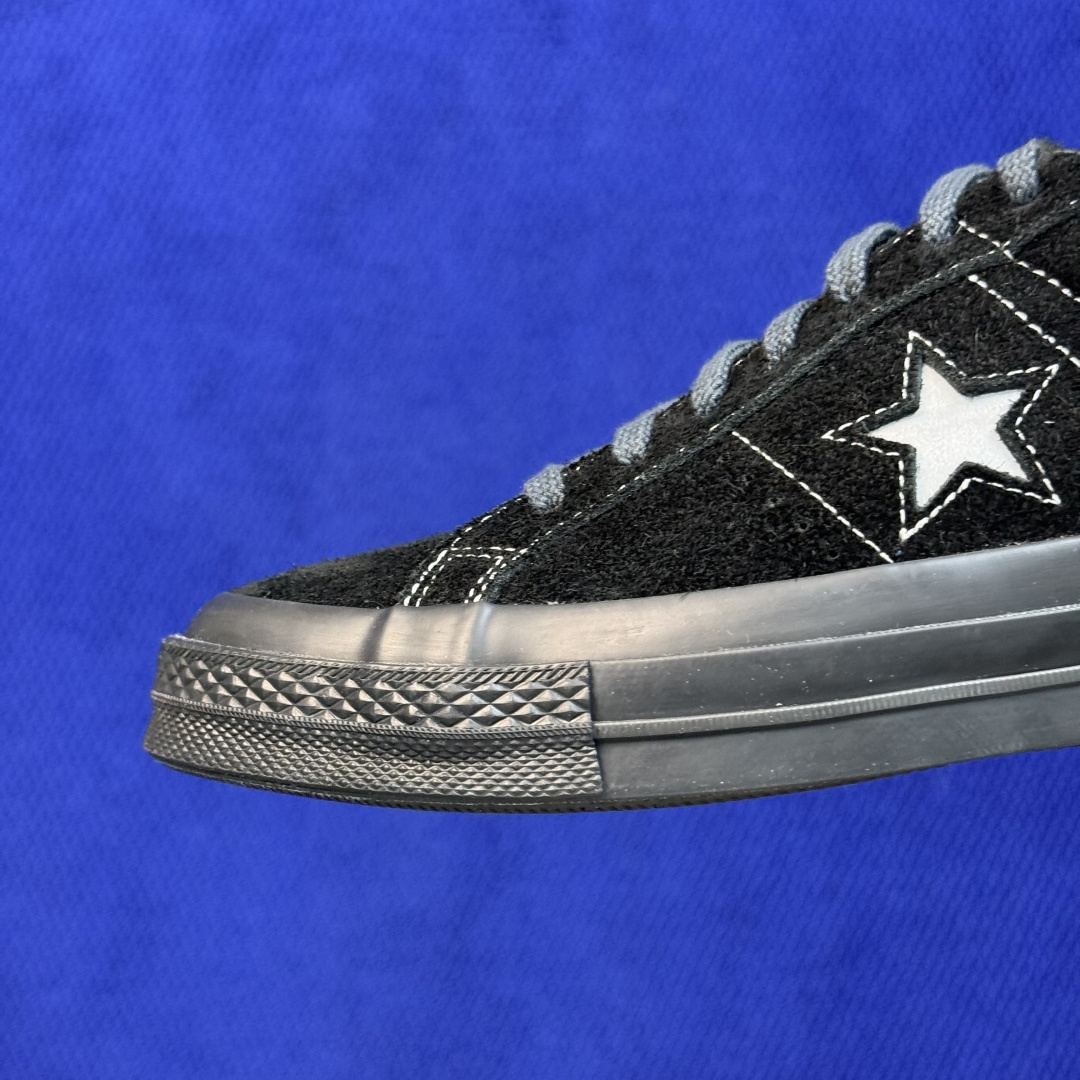 虎扑版‼️ 匡威OneStar星星鞋 翻毛皮黑武士 Converse One Star Ox 帆布休闲板鞋 C 行业一线