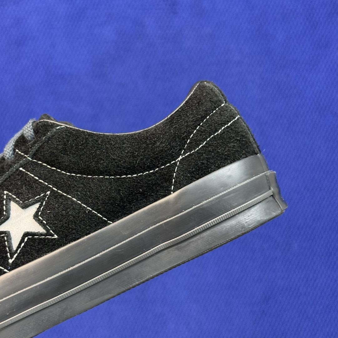 虎扑版‼️ 匡威OneStar星星鞋 翻毛皮黑武士 Converse One Star Ox 帆布休闲板鞋 C 行业一线