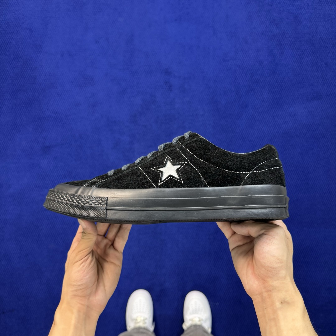 虎扑版‼️ 匡威OneStar星星鞋 翻毛皮黑武士 Converse One Star Ox 帆布休闲板鞋 C 行业一线