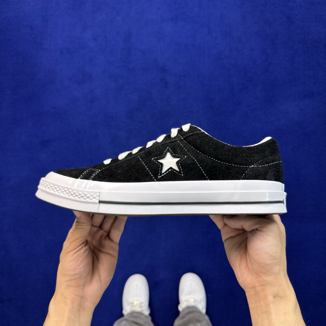 虎扑版‼️ 匡威OneStar星星鞋 翻毛皮白 Converse One Star Ox 帆布休闲板鞋 C 行业一线头部