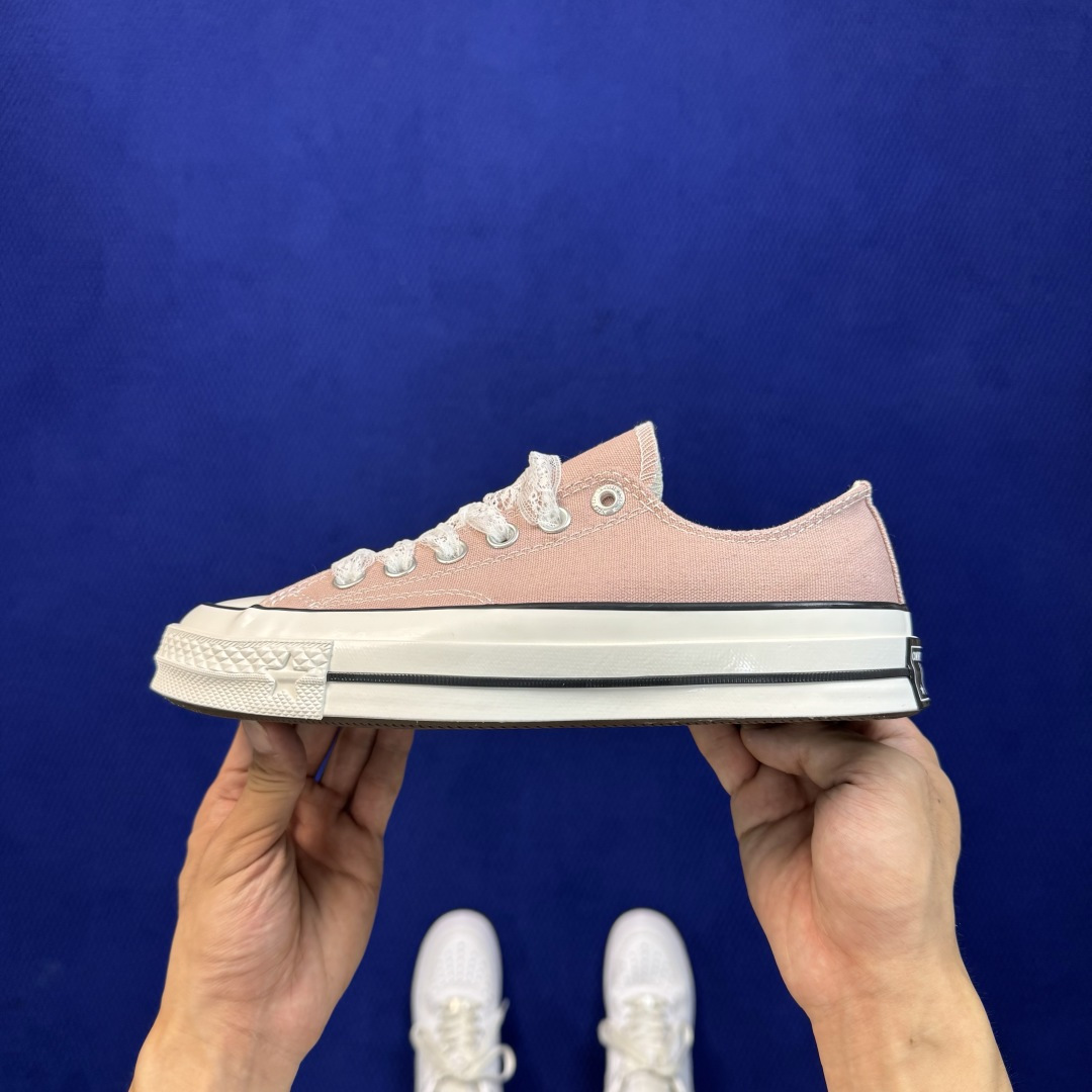 2026匡威全新发布！Converse CHUCK 70X 星星标帆布鞋 粉色低帮 货号：A24223C 尺码：35 3