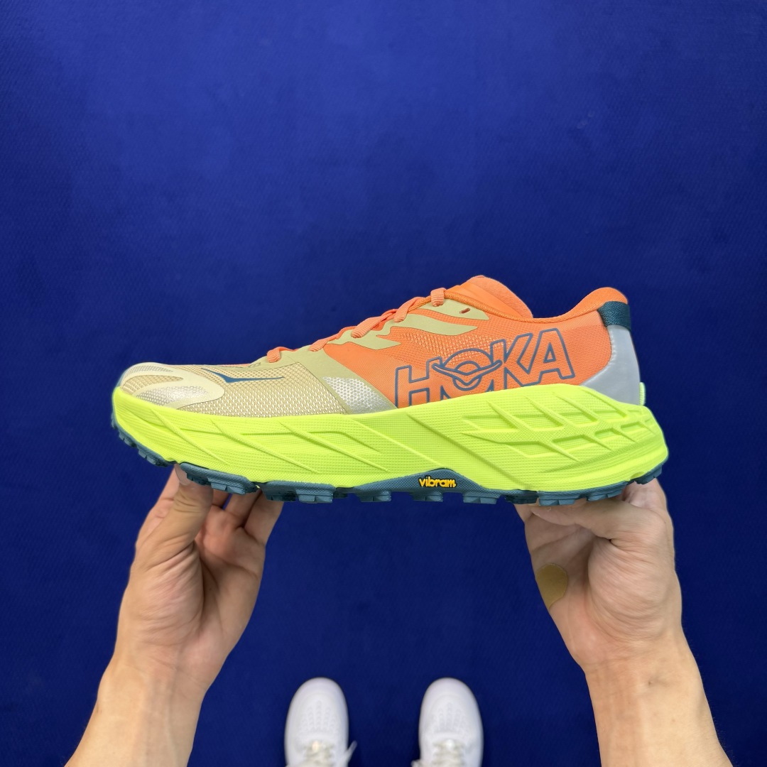 HOKA ONE ONE SPEEDGOAT 7 羚羊7越野跑鞋 纯原大厂出品！品质库存稳定放心推！ 第1色:橙绿 货号
