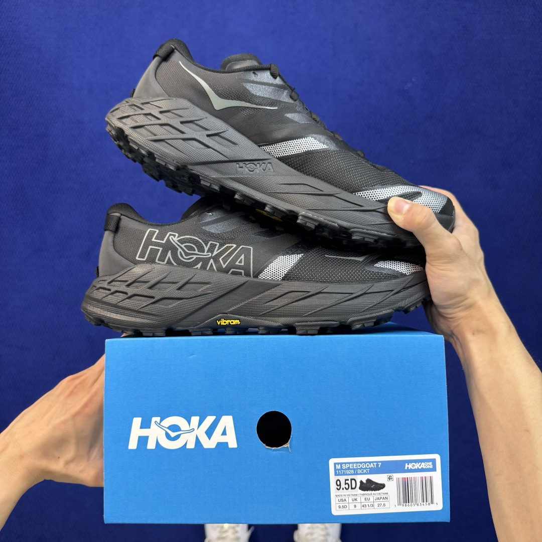 HOKA ONE ONE SPEEDGOAT 7 羚羊7越野跑鞋 纯原大厂出品!品质库存稳定放心推! 第4色:黑色 货号 HOKA ONE ONE SPEEDGOAT 7 羚羊7越野跑鞋 纯原大厂出品!品质库存稳定放心推! 第4色:黑色 货号