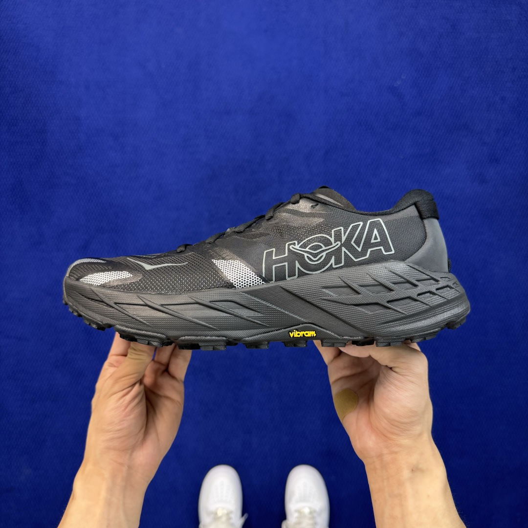 HOKA ONE ONE SPEEDGOAT 7 羚羊7越野跑鞋 纯原大厂出品！品质库存稳定放心推！ 第4色:黑色 货号