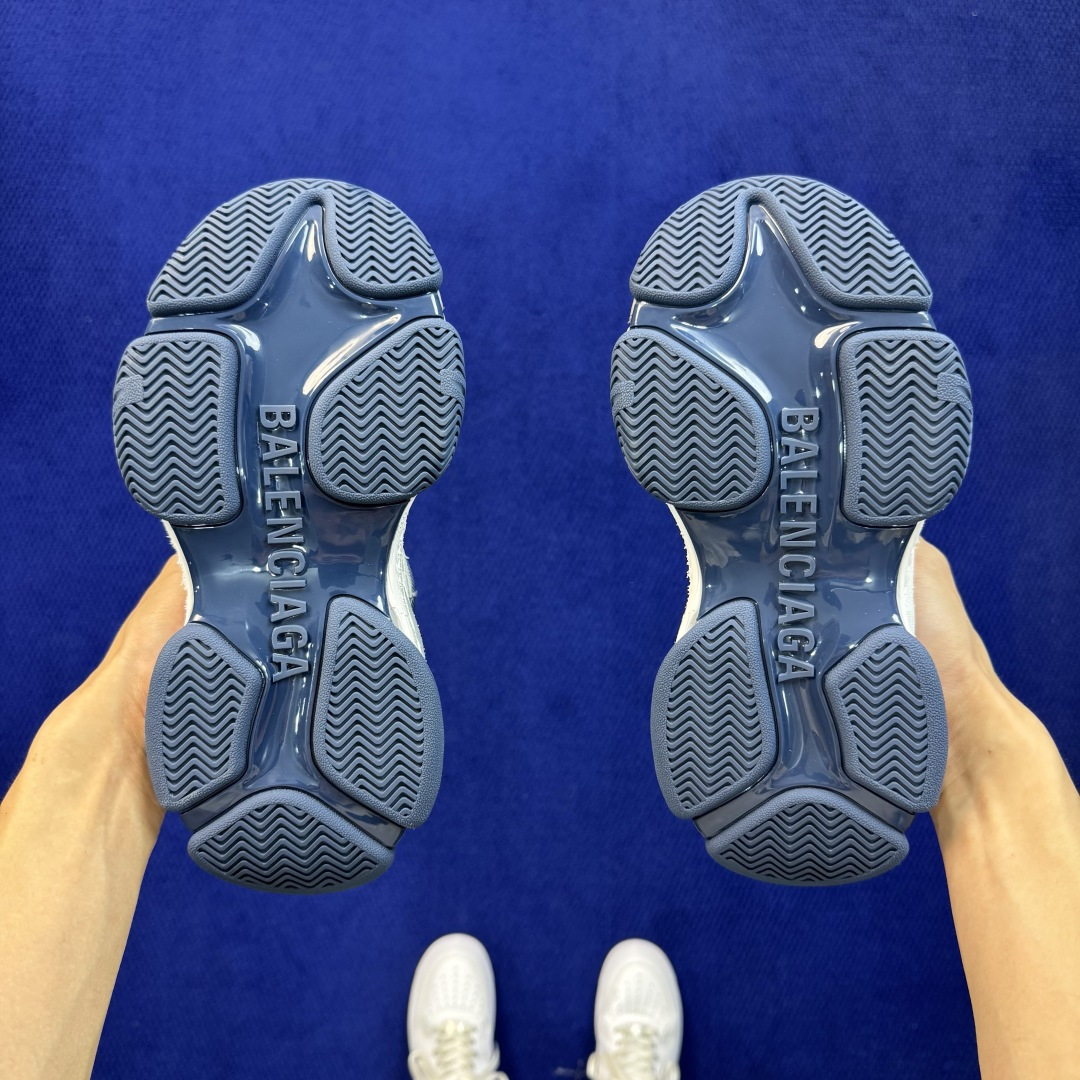 Balenciaga巴黎世家 Triple S .2 灰蓝色 货号： WTSM0 6800 4400 尺码：35 36 