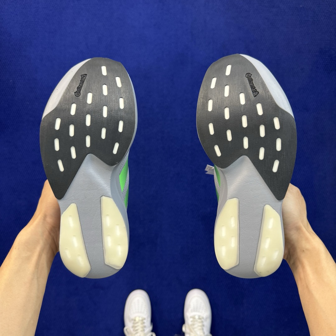 新版 AD Adizero Evo SL 阿迪达斯马拉松跑步鞋 轻量Q弹缓震跑鞋新体验！第49色:灰绿 货号：KI692