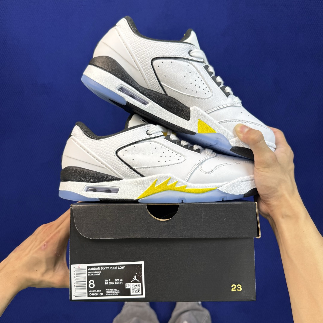 Air Jordan Sixty Plus 低帮复古篮球鞋 aj5低帮番外篇 第3色:黑白黄 货号：IO1866-103