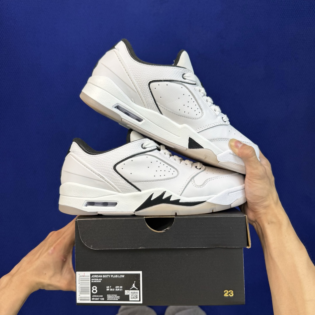 Air Jordan Sixty Plus 低帮复古篮球鞋 aj5低帮番外篇 第5色:白黑 货号：IR1847-103 