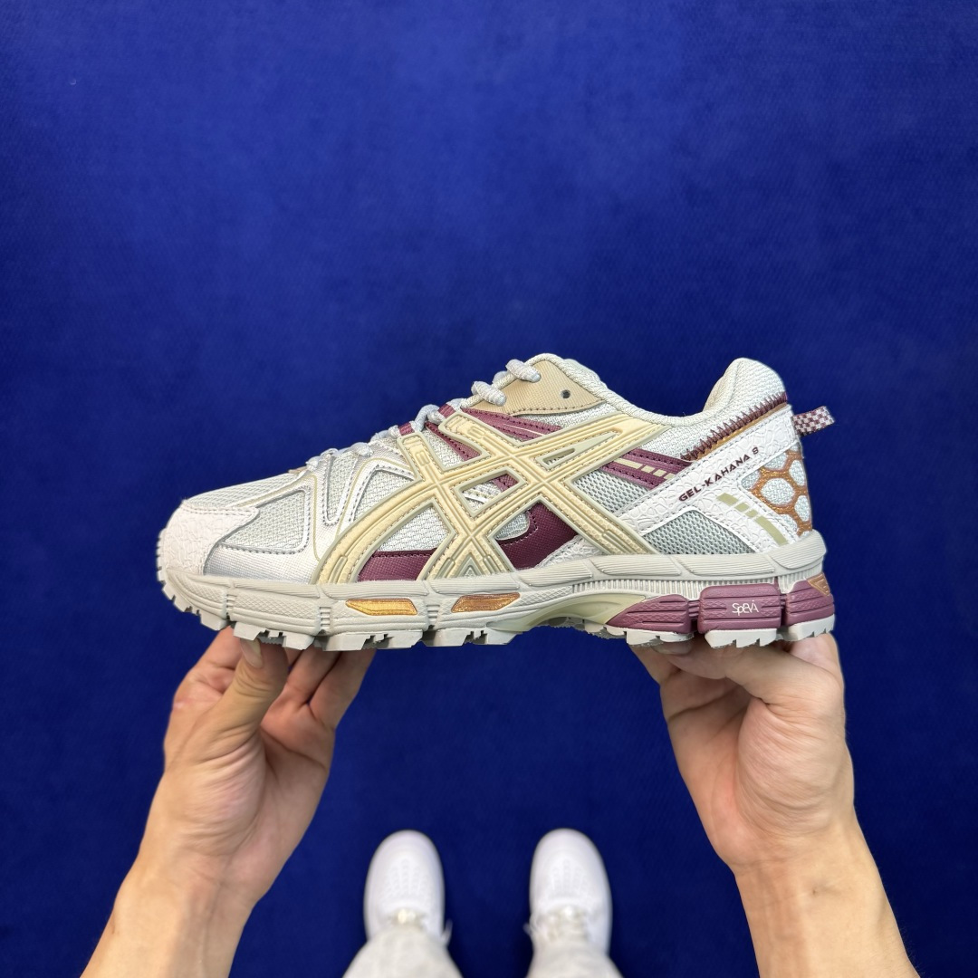 亚瑟士ASICS Gel-Kahana 8 越野跑鞋 外贸爆款，第2色:灰砖红 货号：1203B133-026 尺码：3
