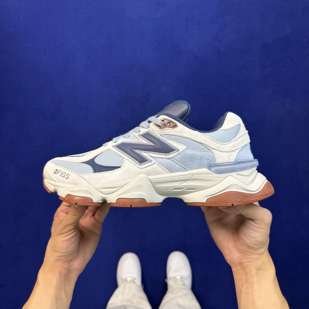C版新百伦系列！NB9060R第193色：翻毛皮浅灰蓝 无敌质感！最强版本36-47.5出货，行业标杆之作！  货号：U