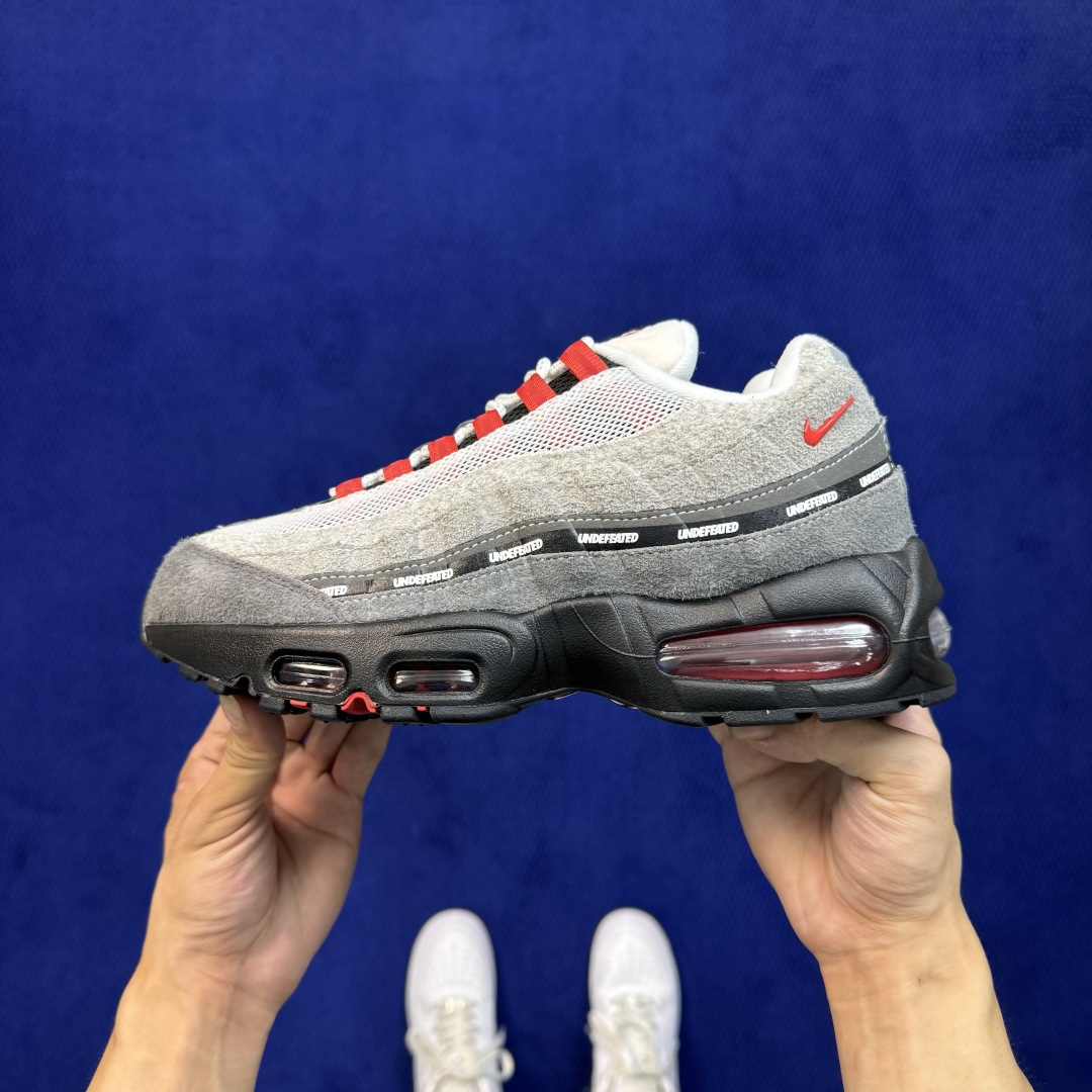 顶奢品质！Nike Air Max 95 低帮气垫跑鞋 大厂纯原！max95 第15色: 翻毛皮灰红 货号：IB4523