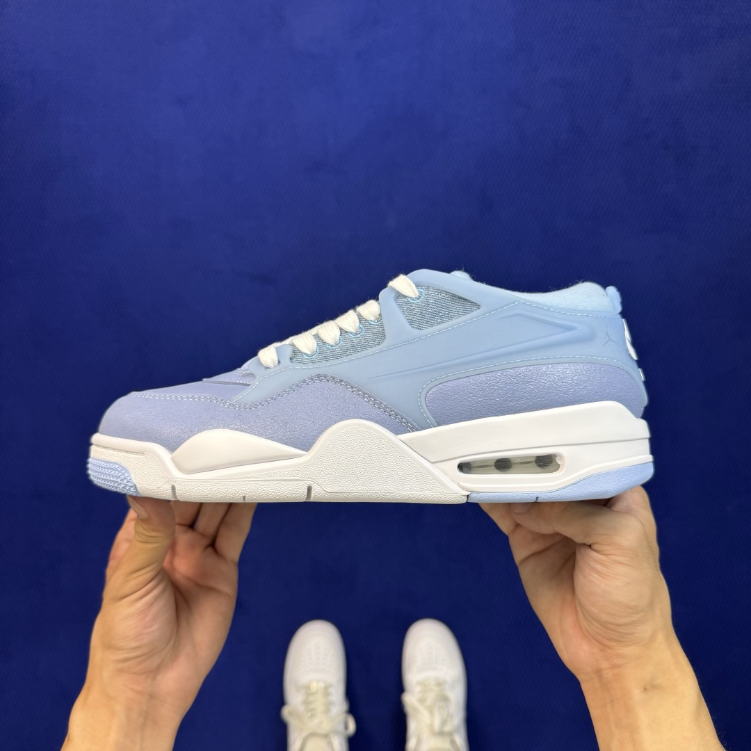 aj4 RM低帮系列 第9色:淡蓝色 Jordan Air Jordan 4 RM 篮球鞋 大厂出品，品质稳定，长期供货