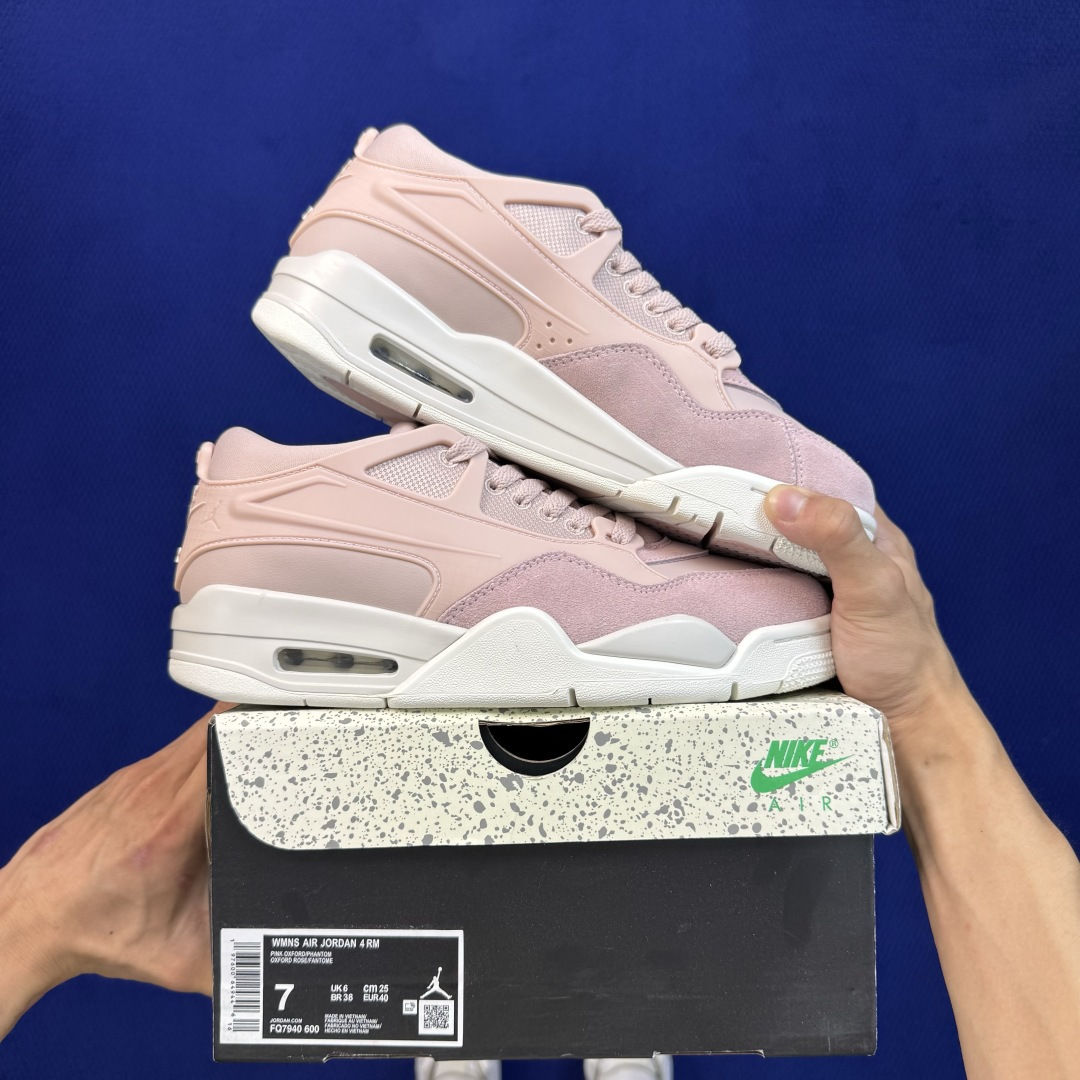 aj4 RM低帮系列 第10色:粉色 Jordan Air Jordan 4 RM 篮球鞋 大厂出品，品质稳定，长期供货