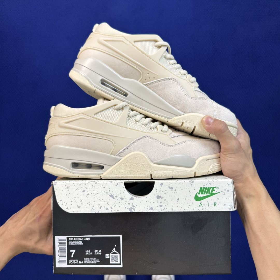 aj4 RM低帮系列 第11色:米白色 Jordan Air Jordan 4 RM 篮球鞋 大厂出品，品质稳定，长期供
