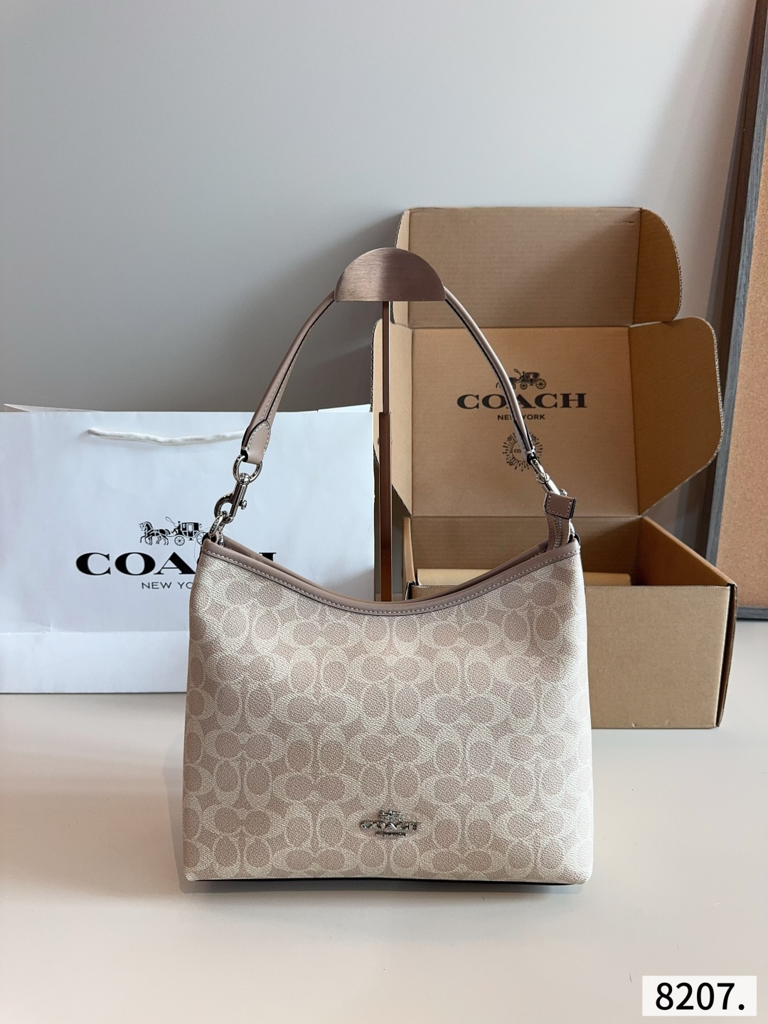 Con caja de regalo 🎁. Coach COACH Laurel bolso tipo saco, material resistente y duradero, diseño simple, cue…