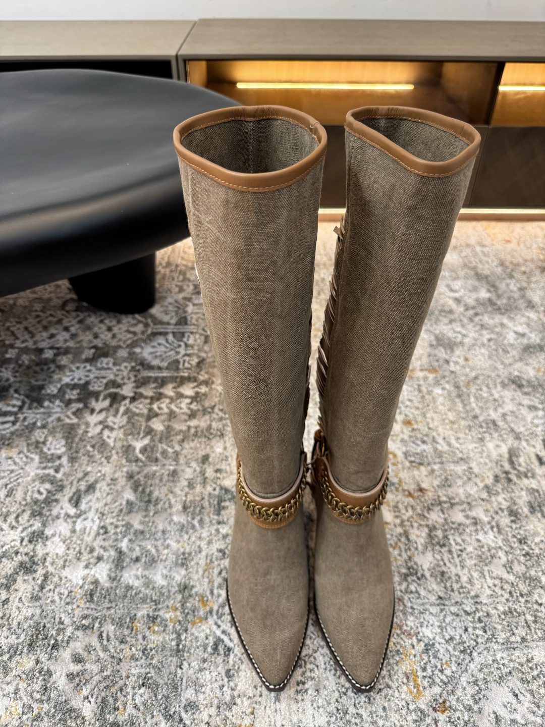 Isabel Marant Women's Knee High Cowboy Boots With Fringe Detail - 7 cm Heel 4 cmp i1753014593084 6629 0 0
