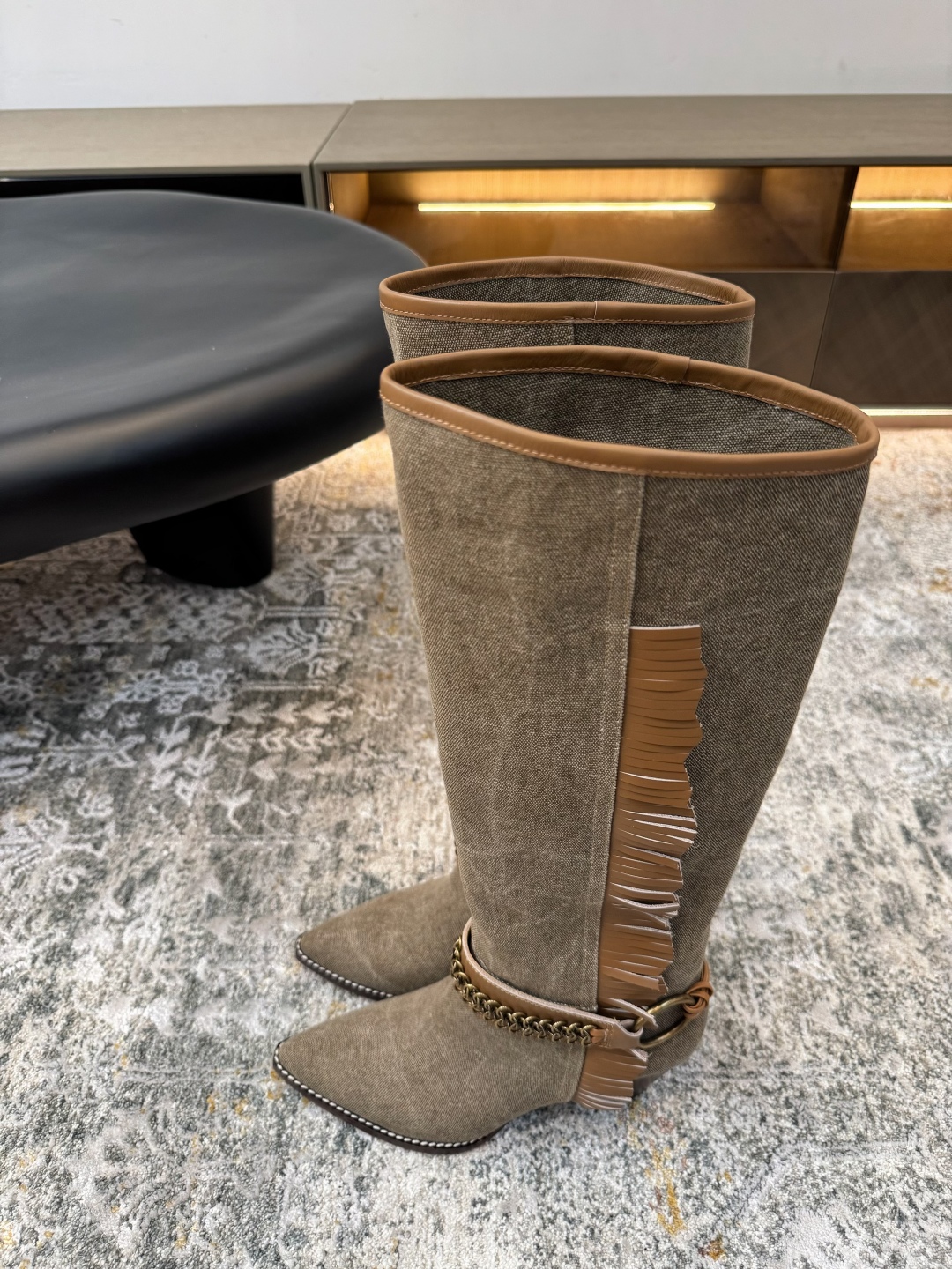 Isabel Marant Women's Knee High Cowboy Boots With Fringe Detail - 7 cm Heel 5 cmp i1753014594728 3321 0 1