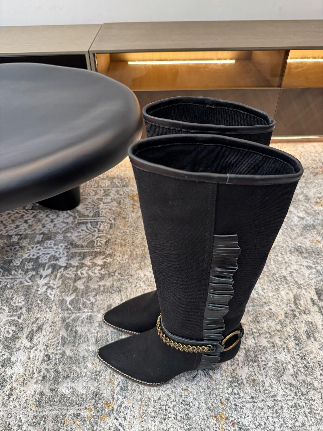 Isabel Marant Women's Knee High Western Boots with Leather and Fringe 5 cmp i1753014630464 3337 0 1