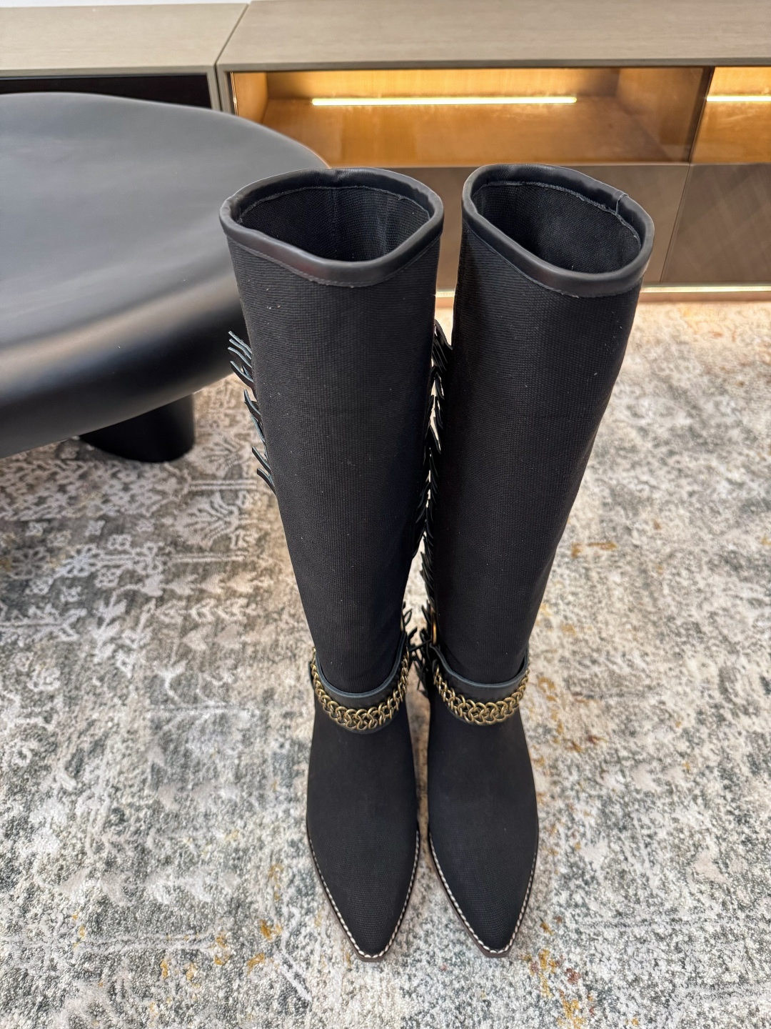 Isabel Marant Women's Knee High Western Boots with Leather and Fringe 4 cmp i1753014630469 2243 0 0