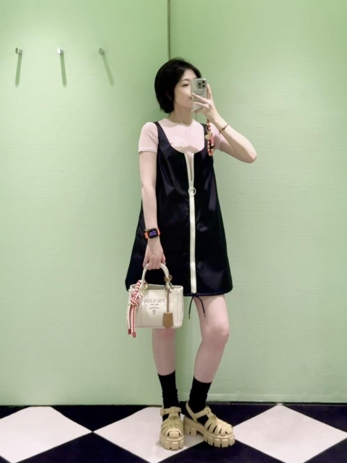 Prada 25 New Navy Style Vest Dress with Zipper, Nautical Collection