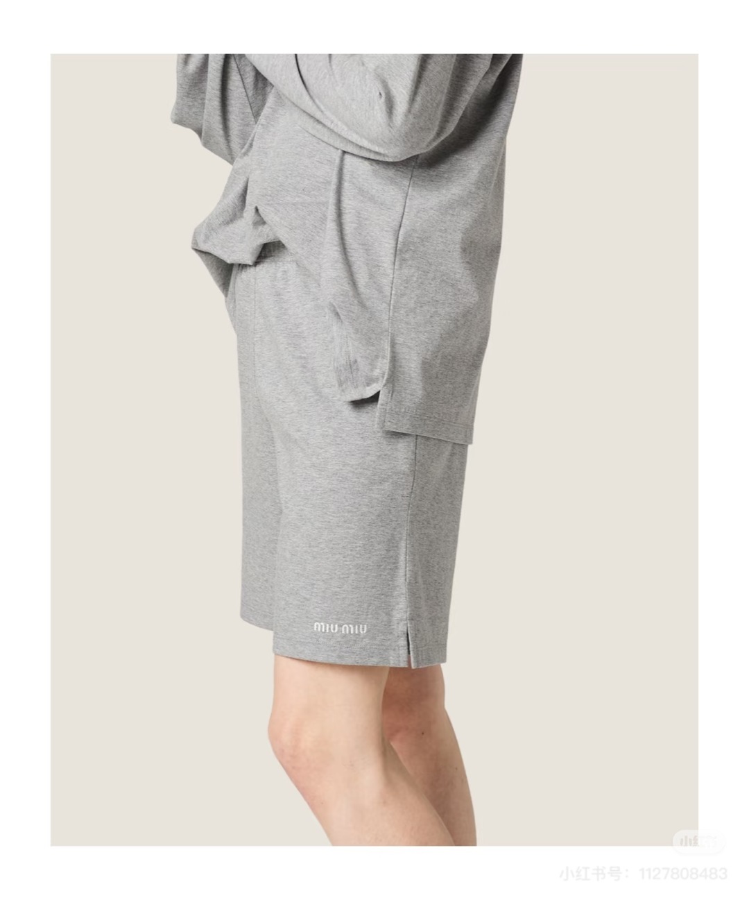 Embroidered Shorts: MiuMi*25 New Badge, Loose Style, Unique Cotton Import. - 图片 3